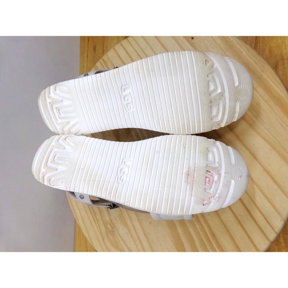 Ugg Zayne Ankle Strap Sandals 1129233 Womens White Size 11 Slingback Platform - Picture 5 of 7